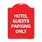 Signmission Designer Series Sign Hotel Guest Parking Only, Red & White Aluminum Sign, 18" x 24", RW-1824-23904 A-DES-RW-1824-23904 - alternate 1